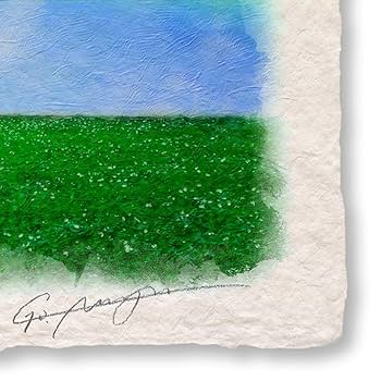 日本画 親子の風景 木製フレーム 約55cm 風景画 水彩画 木製フレーム 約30cm x 40cm - メルカリ